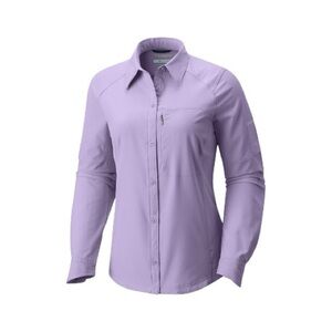 Columbia Long‎ Sleeve Shirt Women's Size XL Lilac Purple Silver Ridge Button-Up